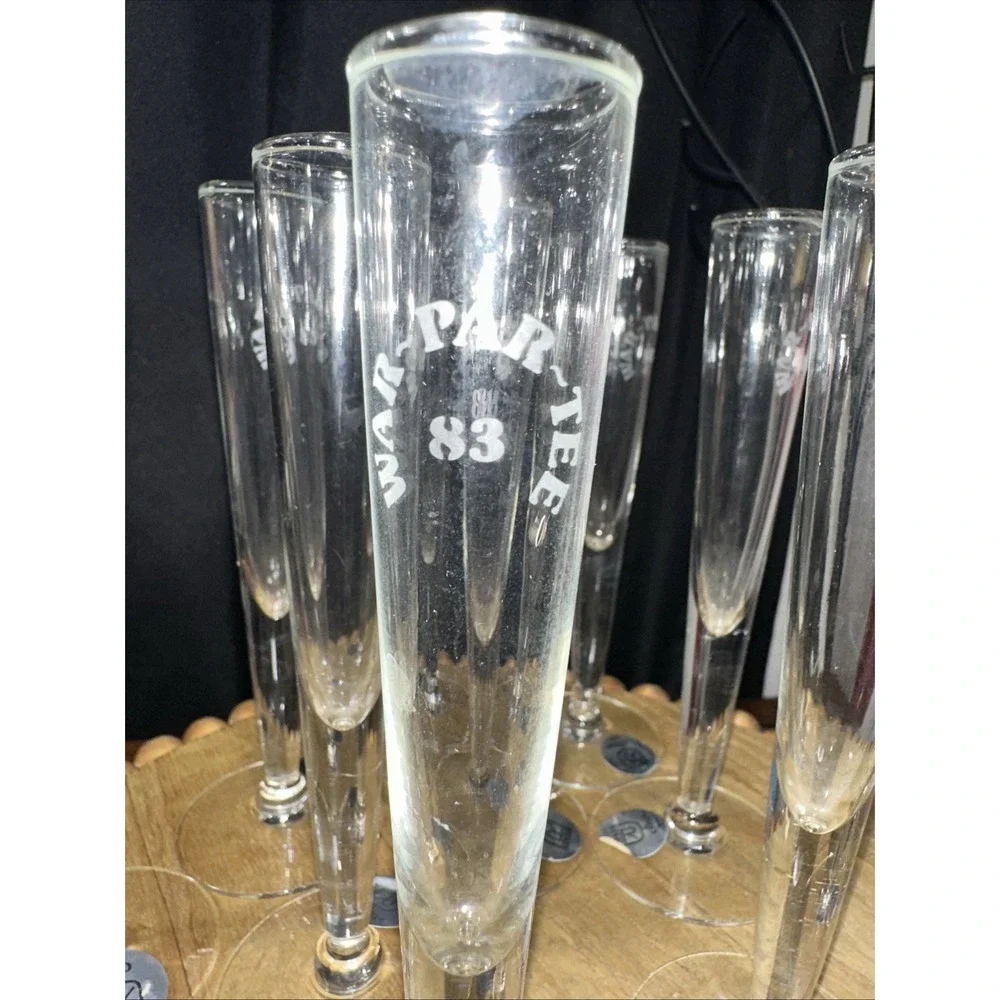 Elegant Hand Blown Shot Glasses (Made In Mexico) Original Label